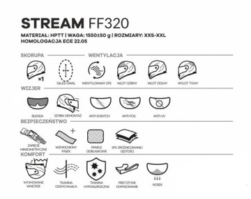 LS2 FF320 STREAM BANG ЧЕРНЫЙ КРАСНЫЙ 2 Мотоциклетный шлем