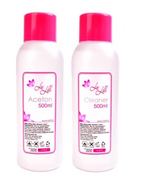 CLEANER 1000ML+ ACETON 1000ML DO PAZNOKCI HYBRYD