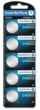 5szt. BATERIE CR2032 CR 2032 everActive EXP 2024