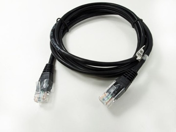 kabel sieciowy patch cord RJ45 UTP 1,0m CZARNY