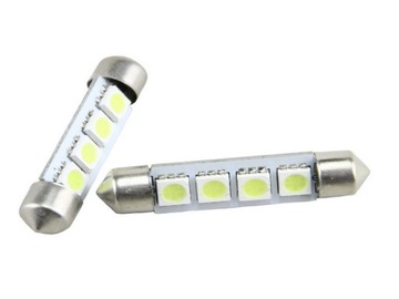 ŻARÓWKA 4 LED 5050 RURKA 41mm C5W FESTOON 24V TIR