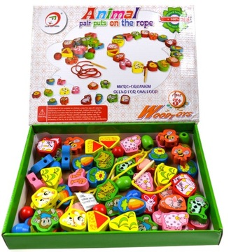 фото ориг. №4, Bead wooden to threading toys mechanical creative set xxl