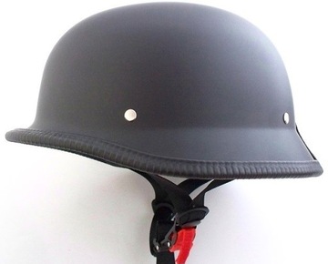 KASK CHOPPER HARLEY HEŁM NIEMIECKI CZARNY MAT XL