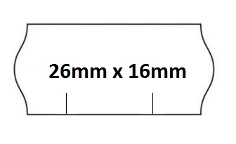 Этикетки двухрядные Этикетки 26х16 волна БЕЛЫЕ