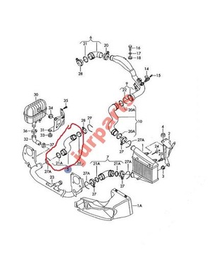 Шланг интеркулера турбины Audi 8E0145834M НОВЫЙ