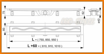 AlcaPLAST APZ8-750M линейный трап 75см с решеткой!