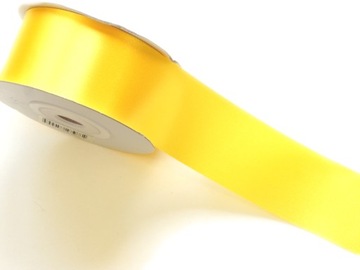 WSTĄŻKA 40mm SATYNOWA tasiemka żółta CYTRYNOWA odcinek 4m
