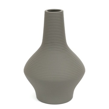 WAZON GRAFITOWY CERAMICZNY 30cm KARBOWANY BUTELKA