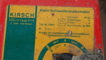 Spawarka elektrodowa transf KIRSCH niemiecka 180A