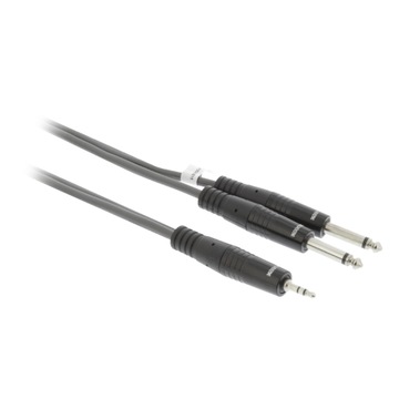 Jack 3.5mm - 2x Jack 6.3mm wt - wt 3m kabel Sweex