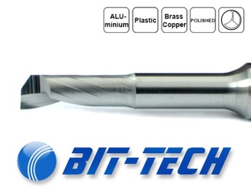VHM Cutter 1 Feather 4 x 21 мм для алюминиевого плекси из ПВХ