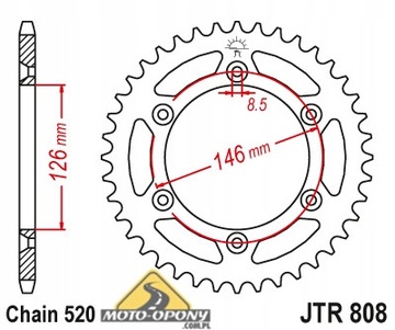 Łańcuch + zębatki Suzuki DR-Z 400 S 2000-12 X-Ring