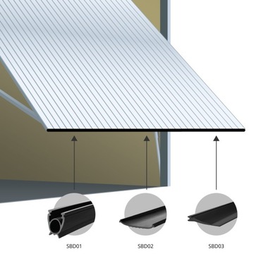 Уплотнитель гаражных ворот SBD03 0,5 м