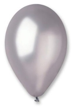 Balony 12' 30cm Metalizowane Srebrne GEMAR 100szt
