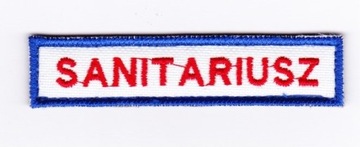 VAR Naszywka SANITARIUSZ 9,5x 2,2 plakietka