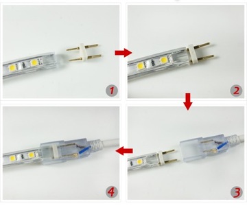 ГИБКИЙ РАЗЪЕМ ДЛЯ СВЕТОДИОДНОЙ ЛЕНТЫ 230В 3528