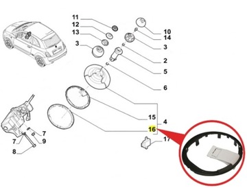 DRŽÁKY RÁMEČEK MĚCH PÁKY ŘAZENÍ DO FIAT 500