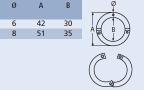 ТЯГА СКЛАДНАЯ КОЛЕСО 8X51X35 НЕРЖАВЕЮЩАЯ A2