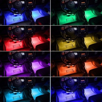 4x ВНУТРЕННЕЕ ОСВЕЩЕНИЕ КАБИНЫ RGB 36 светодиодов + ДИСТАНЦИОННОЕ УПРАВЛЕНИЕ