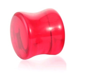 PLUG TUNEL TUNELE DO USZU CZERWONY AKRYL 5MM