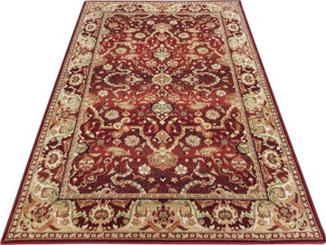 Dywan wełniany 200x300 AGNUS REJENT bordowy rubin bordo 100% wełna klasyk