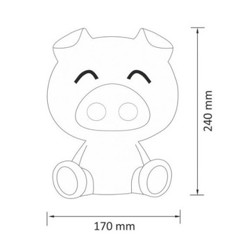 Детский ночник PIGGY 2.5W LED детский