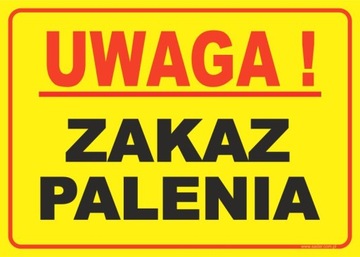 ZAKAZ PALENIA tabliczka 35x25