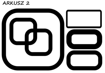 naklejki na szybę ścianę kwadraty figury kolory