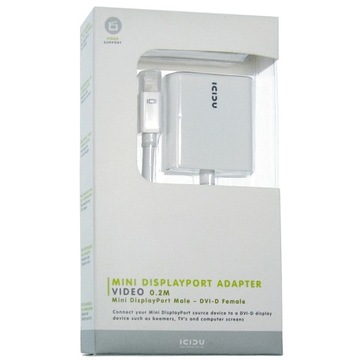 PRZEJŚCIE ADAPTER MINI DISPLAY PORT - DVI-D ICIDU
