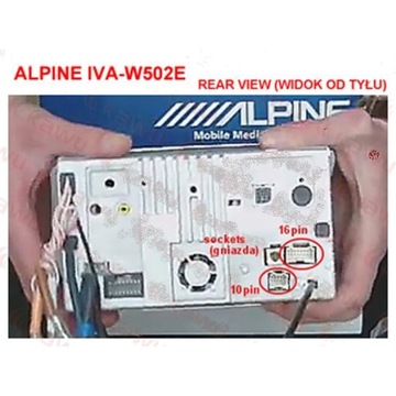 РАЗЪЕМ ALPINE IVA W502E 10/16 PIN