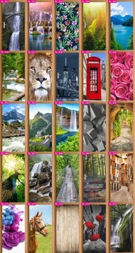 фото ориг. №11, Sticker photo wallpaper on door tree as parquet