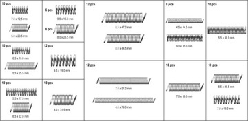 Набор пружин 200 шт. MIX Размеры YT-06875.