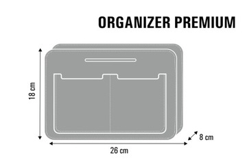 Organizer filcowy Premium do torby, wkład do torebki Bertoni - Czarny