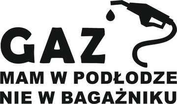 VAR GAZ MAM W PODŁODZE ... 16x9,5 NAKLEJKA CZARNA