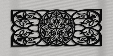 AŻUROWA DEKORACJA 3D,MANDALA KWIATOWA, 49x 119 cm