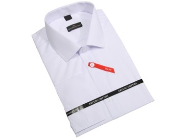 KOSZULA BIAŁA GŁADKA 43 164-170 SLIM FIT