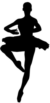 NAKLEJKI NA ŚCIANĘ BALET BALERINA BALETNICA 150cm