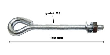 ЧИСТОЕ НАТЯЖЕНИЕ ОЦИНКОВАННЫЙ НАТЯЖИТЕЛЬ M8x160 СЕТКА