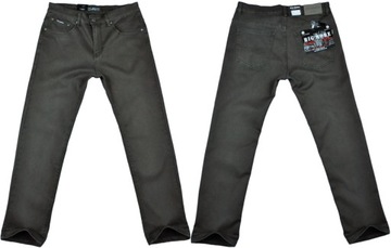 Spodnie męskie jeans Big More 621 oliwka L32 pas 110 cm 42/32