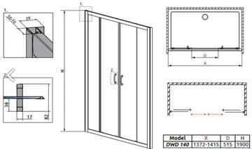 RADAWAY PREMIUM PLUS DWD 140 встраиваемые двери