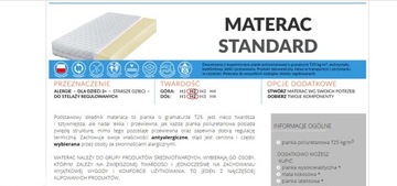 MATERAC DO ŁÓŻKA 80X190 DLA DZIECKA GRUBOŚĆ 11 CM