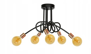 MODNA SUFITOWA LAMPA ŻYRANDOL EDISON RETRO SKRĘT