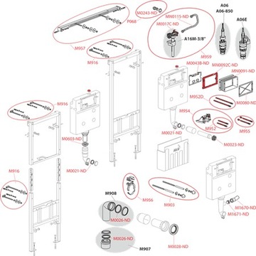 Скрытая рама Alcaplast AM101/1120, тип GEBERIT