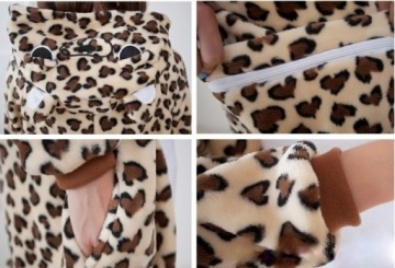 КУРТКА-КОМБИНЕЗОН ПАНТЕРА ПИЖАМА КИГУРУМИ СПОРТИВНЫЙ КОСТЮМ XL