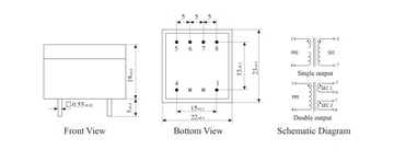 PE2010-M-0.5VA-230V/12V*2 Transformator PCB
