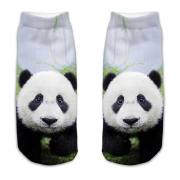 SKARPETKI STOPKI FULLPRINT 3D MIŚ PANDA MODNE