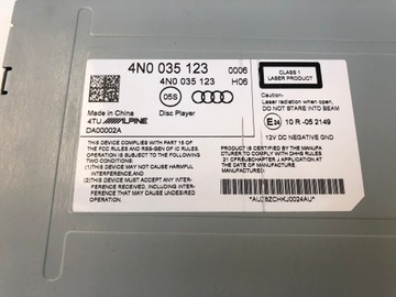 DVD-проигрыватель 4N0035123 AUDI Q8 A6 A7 A8