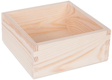 organizer PUDEŁKO 20 x 20 drewniane na drobiazgi