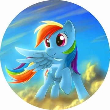ВОЛНЫ для торта LITTLE PONY, круг, сила цвета