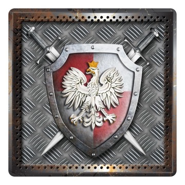 ГЕРБ ПОЛЬШИ DIBOND BOARD 40х40 Знак орла